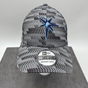 New Era 39THIRTY Tampa Bay Rays Clubhouse Grey Stretch Fit MLB Hat, Size M/L